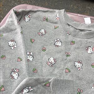 Gray Hello Kitty Graphic Sweatshirt